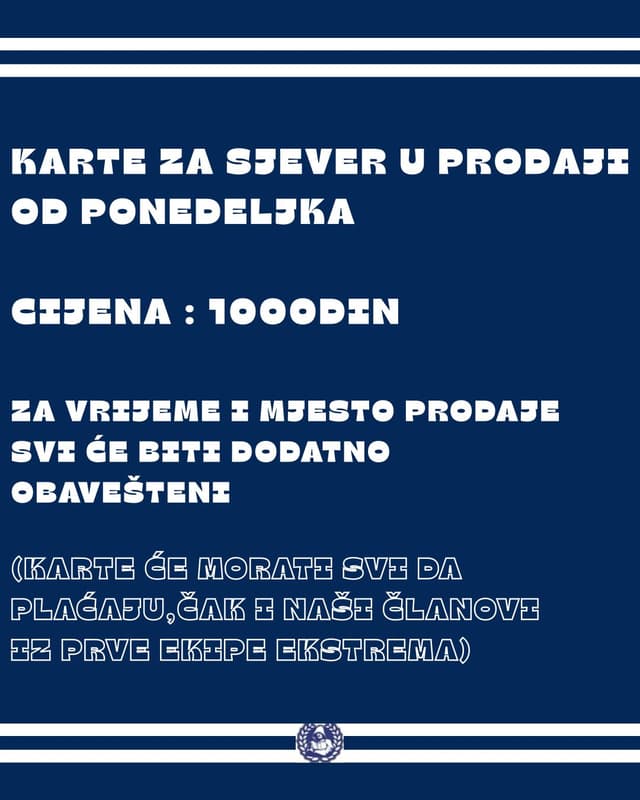 U PRODAJI OD PONEDELJKA